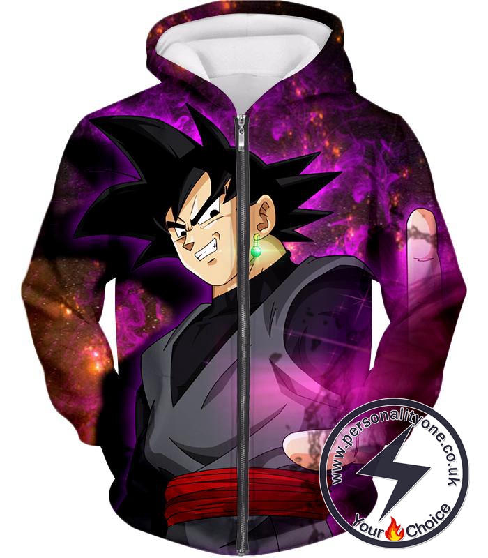 Dragon Ball Super Super Cool Black Goku Zamasu Awesome Action Zip Up Hoodie